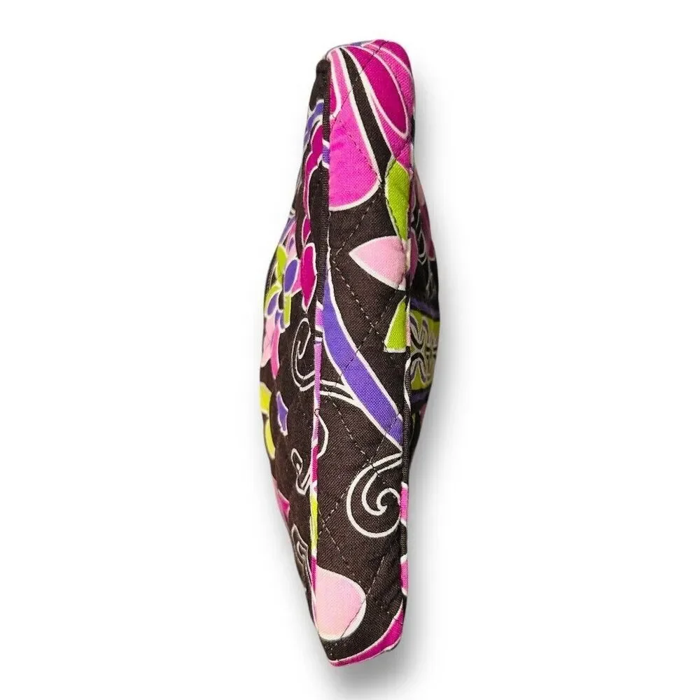 Vera Bradley Wristlet Zip Wallet Pink Green Floral Quilted Cotton Organizer‎ Bag - Picture 7 of 13